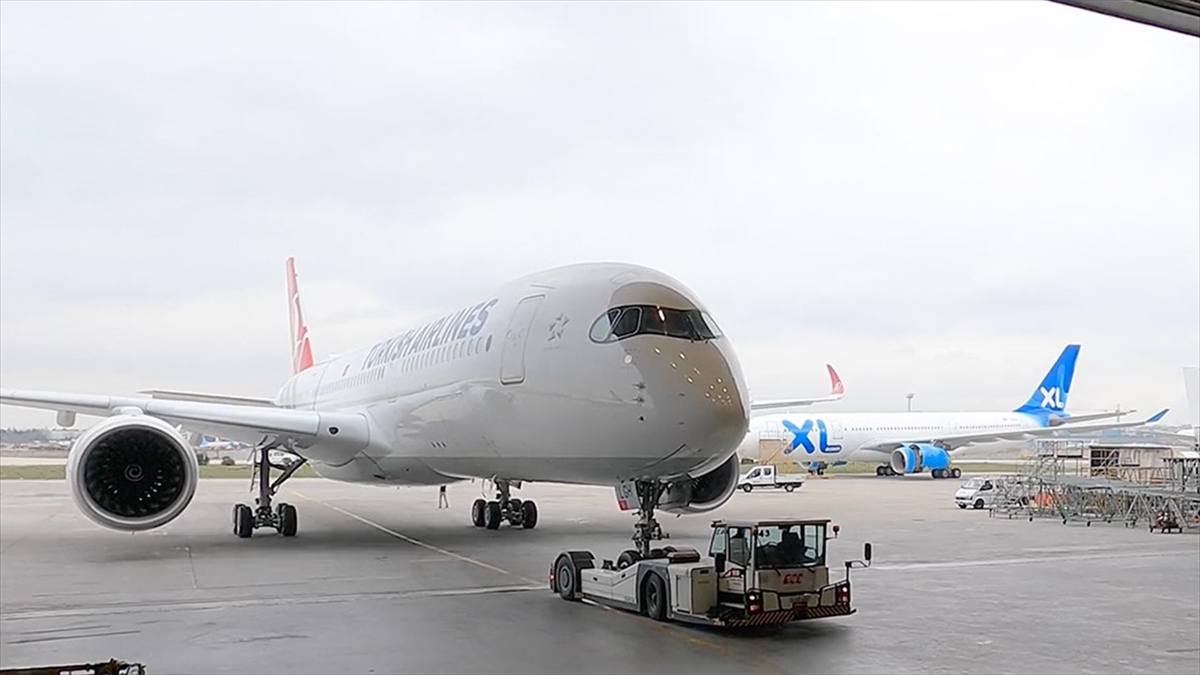 Thy'nin "tek Yürek" Adı Verilen Uçağının Boyanma Görüntüleri Paylaşıldı