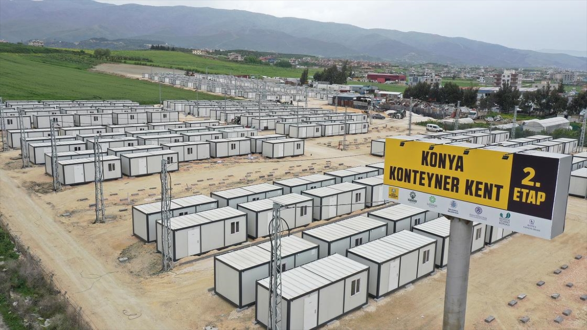 Hatay'daki 'konya Konteyner Kent'in 2. Etabında Çalışmalar Devam Ediyor
