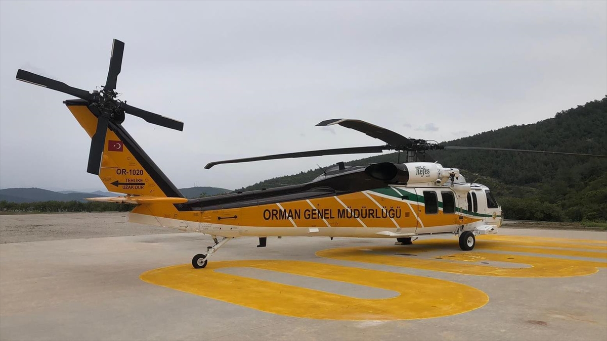 Muğla'da Ogm Envanterine Giren İlk Yangın Söndürme Helikopterlerinin Test Uçuşu Yapıldı