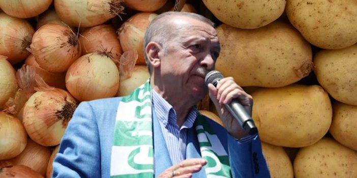Erdoğan, patates ve soğanla oy istedi
