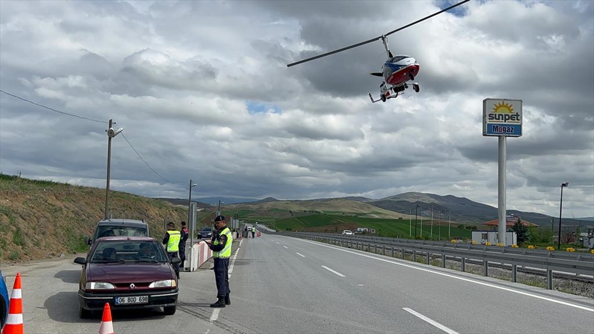 Çankırı'da "cayrokopter" İle Trafik Denetimi Yapıldı