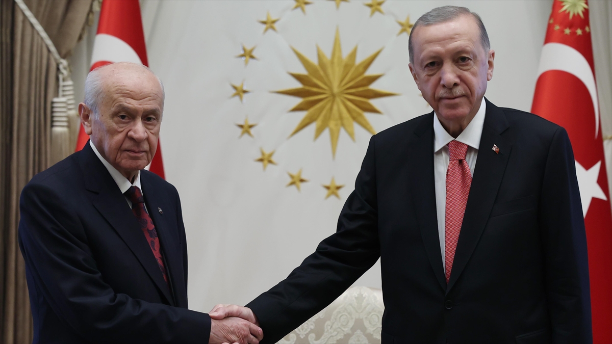 Cumhurbaşkanı Erdoğan, Mhp Genel Başkanı Bahçeli'yi Kabul Etti
