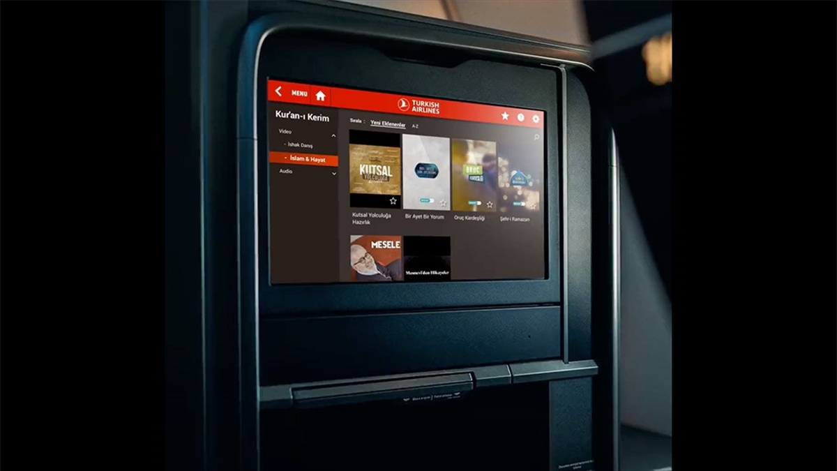 Thy'nin Uçak İçi Eğlence Siteminde Hac Yolcuları İçin Özel İçerik