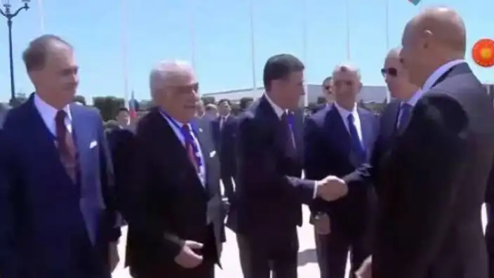 Azerbaycan'da Erdoğan resmi törenle karşılandı... Sinan Oğan heyette yer aldı
