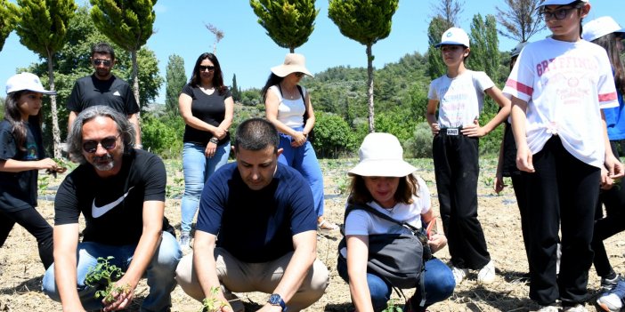 MİNİK ELLER YAZ FİDELERİNİ ADABAHÇE’NİN BEREKETLİ TOPRAKLARIYLA BULUŞTURDU