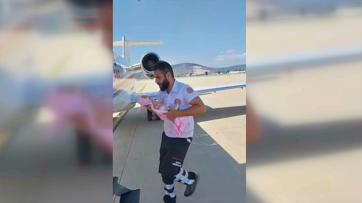 Ebrar Bebek Uçak Ambulansla Muğla'dan İstanbul'a Nakledildi