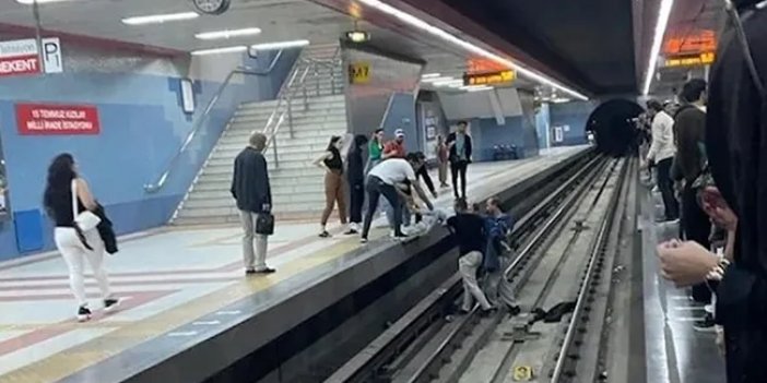 Ankara metrosunda korku dolu anlar!