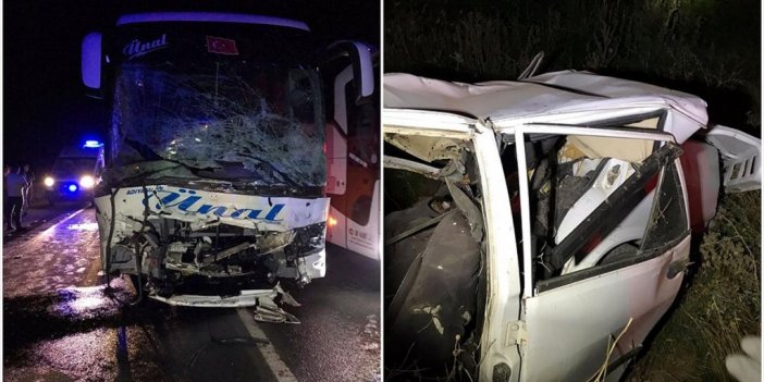 Yolcu Otobüsü İle Otomobil Çarpıştı, 2 Kişi Öldü, 20 Kişi Yaralandı