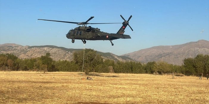 Adıyaman'da Keşfedilen Tarihi Eserler Sarp Araziden Askeri Helikopterle Taşındı