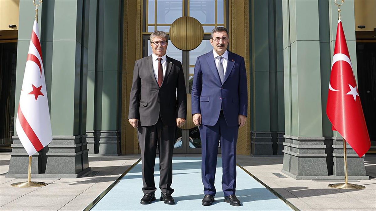 Cumhurbaşkanı Yardımcısı Yılmaz, Kktc Başbakanı Üstel İle Bir Araya Geldi