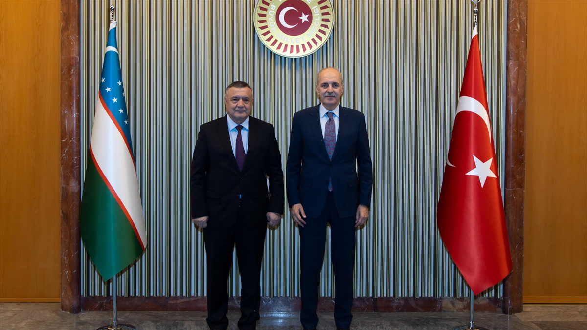 Tbmm Başkanı Kurtulmuş, Özbekistan Yasama Meclisi Başkanı İsmailov İle Görüştü