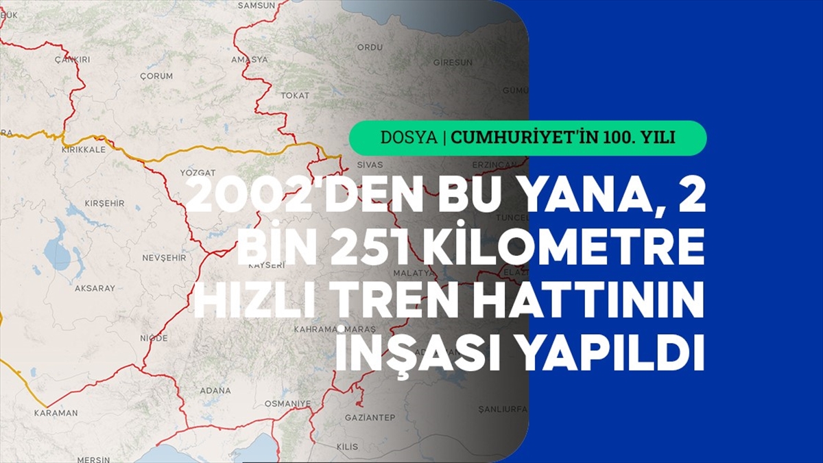 Türkiye, Cumhuriyet'in 100. Yılında Hızlı Tren Ağlarıyla Örülüyor