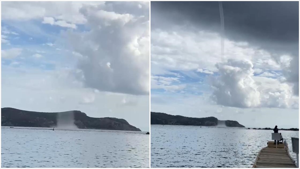 Datça'da Denizde Hortum Oluştu