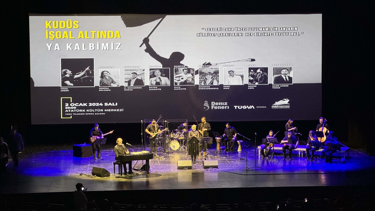 Akm'de "kudüs İşgal Altında Ya Kalbimiz" Konseri Düzenlendi