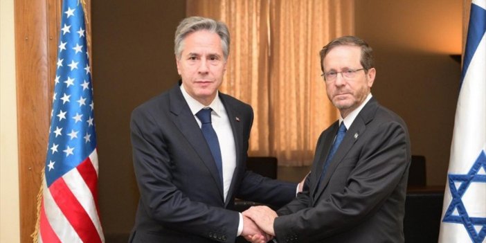 İsrail Cumhurbaşkanı Herzog İle Abd Dışişleri Bakanı Blinken Tel Aviv'de Görüştü