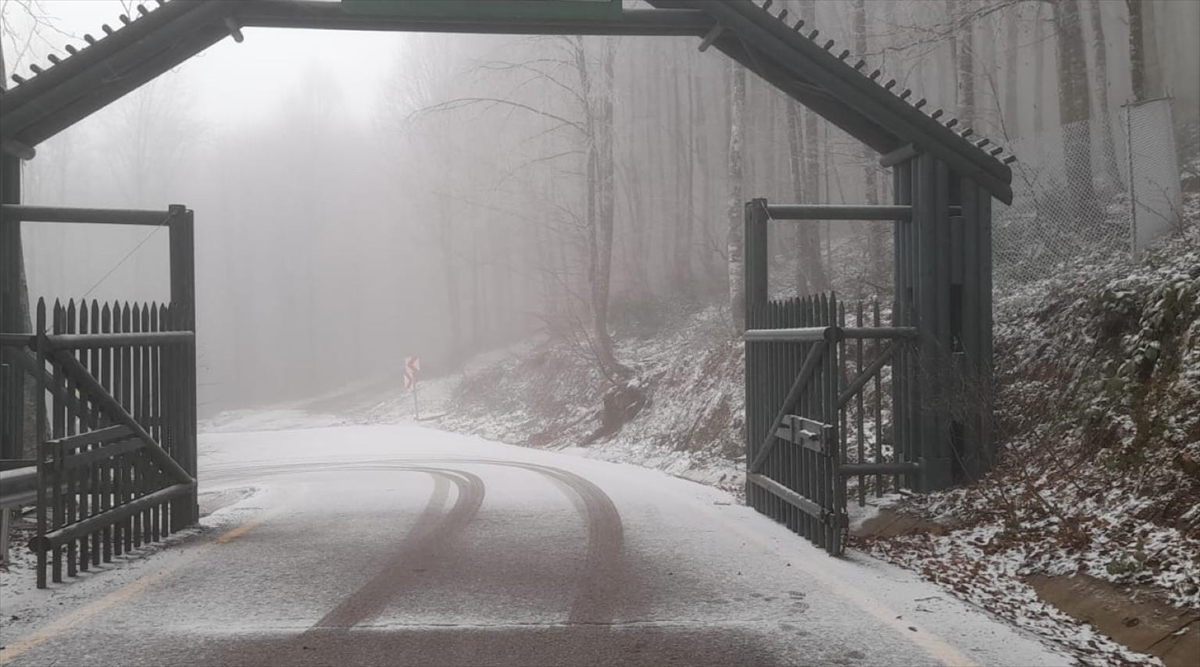 Kocaeli'nin Yüksek Kesimlerine Kar Yağdı