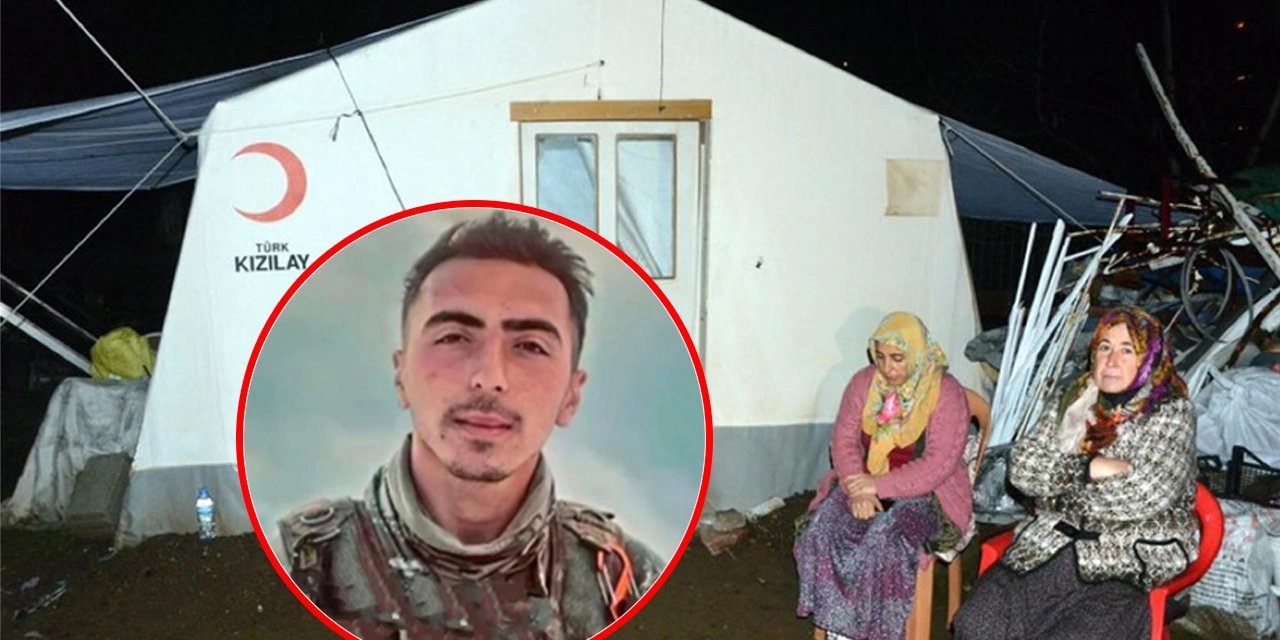 Şehitlerin arkada bıraktıkları: Hazin yaşamlar… Deprem çadırına asılan bayrak