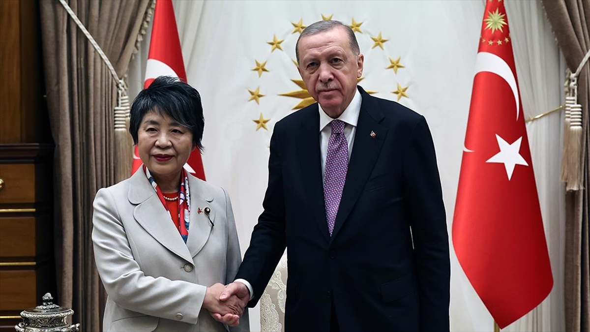 Cumhurbaşkanı Erdoğan, Japonya Dışişleri Bakanı Yoko'yu Kabul Etti
