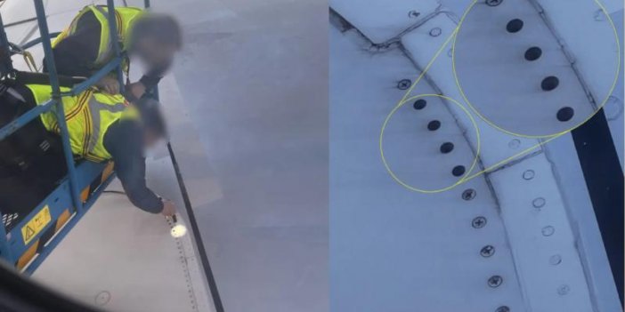 Uçağın kanadındaki hatayı yolcu fark etti!
