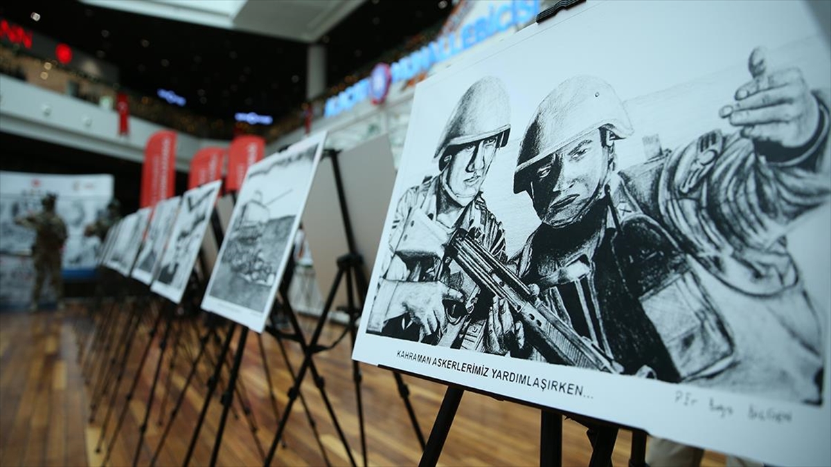 Ankara'da "mehmetçiğin Kaleminden" Resim Sergisi