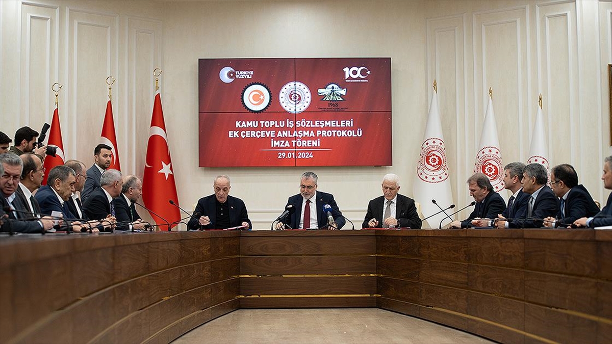 "kamu Toplu İş Sözleşmeleri Ek Çerçeve Anlaşma Protokolü" İmzalandı