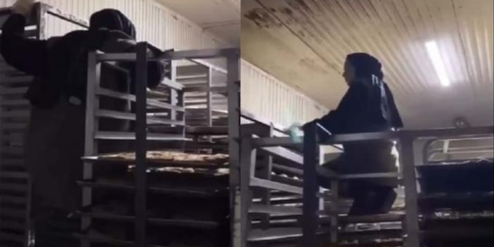 Fırında akıl almaz görüntüler...