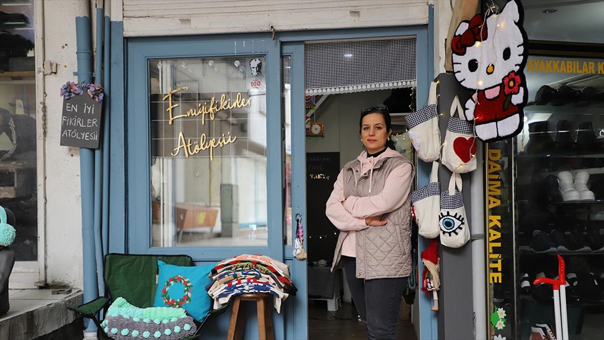 Hataylı Depremzede Kadın, Yeni Bir Hayata Adım Attığı Denizli'de Atölye Açtı