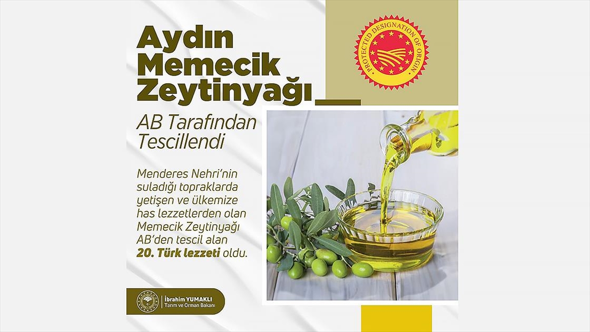 Bakan Yumaklı: Ab'den Coğrafi İşaret Tescili Alan Zeytinyağı Sayımız 3'e Ulaşmış Oldu