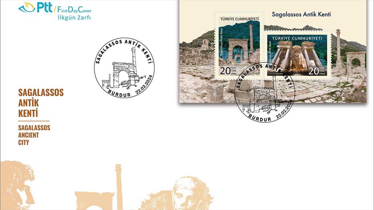 Ptt'den "sagalassos Antik Kenti" Konulu Anma Pulu Ve İlk Gün Zarfı