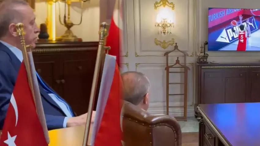 Erdoğan 12 Dev Adam’ın maçını böyle takip etti