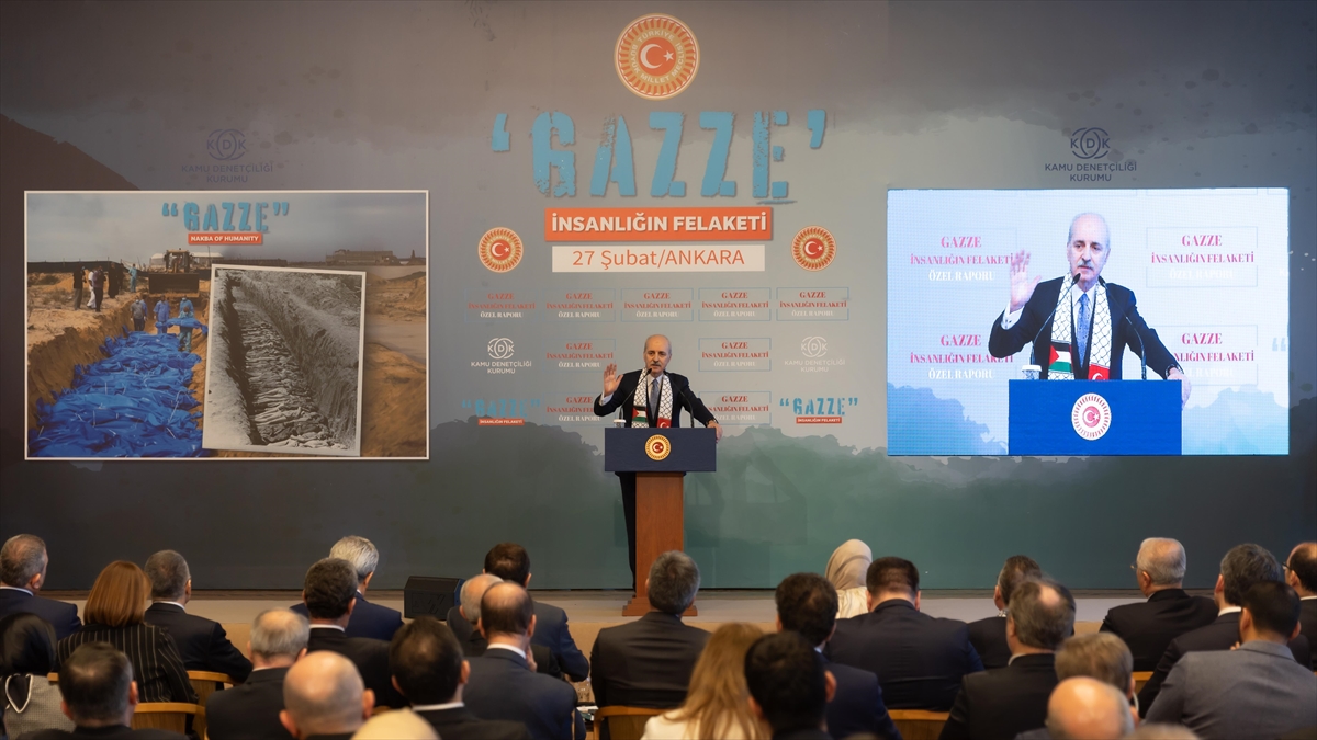 Tbmm Başkanı Kurtulmuş: İnsanlıktan Yana Olanlar Ayağa Kalkmıştır Ve Dünyada Zulme Karşı İnsanlık Cephesi Kurulmuştur