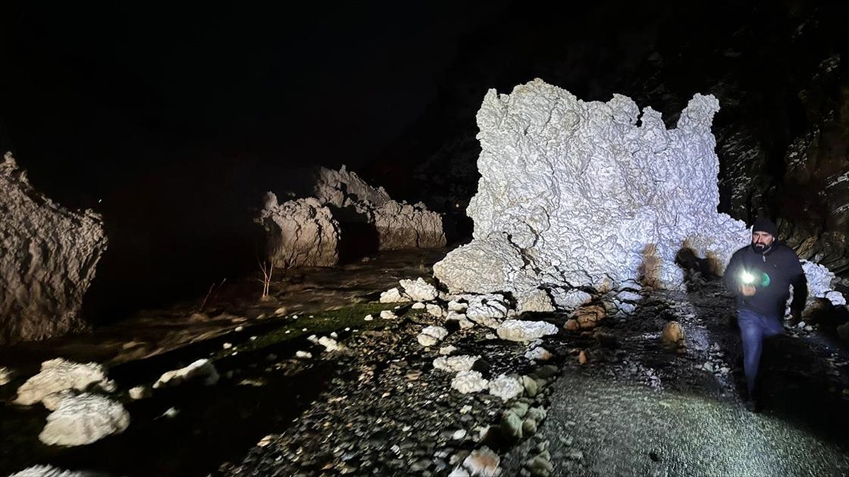 Van'da Çatak-pervari Kara Yolu Çığ Nedeniyle Kapandı