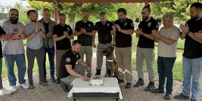 Adana'da Narkotik Dedektör Köpeği "hulk"un Doğum Günü Kutlandı