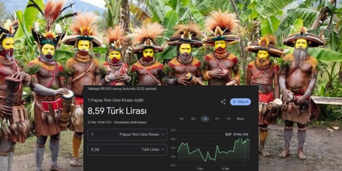 1 Papua Yeni Gine Kinası 8.59 Türk lirası oldu