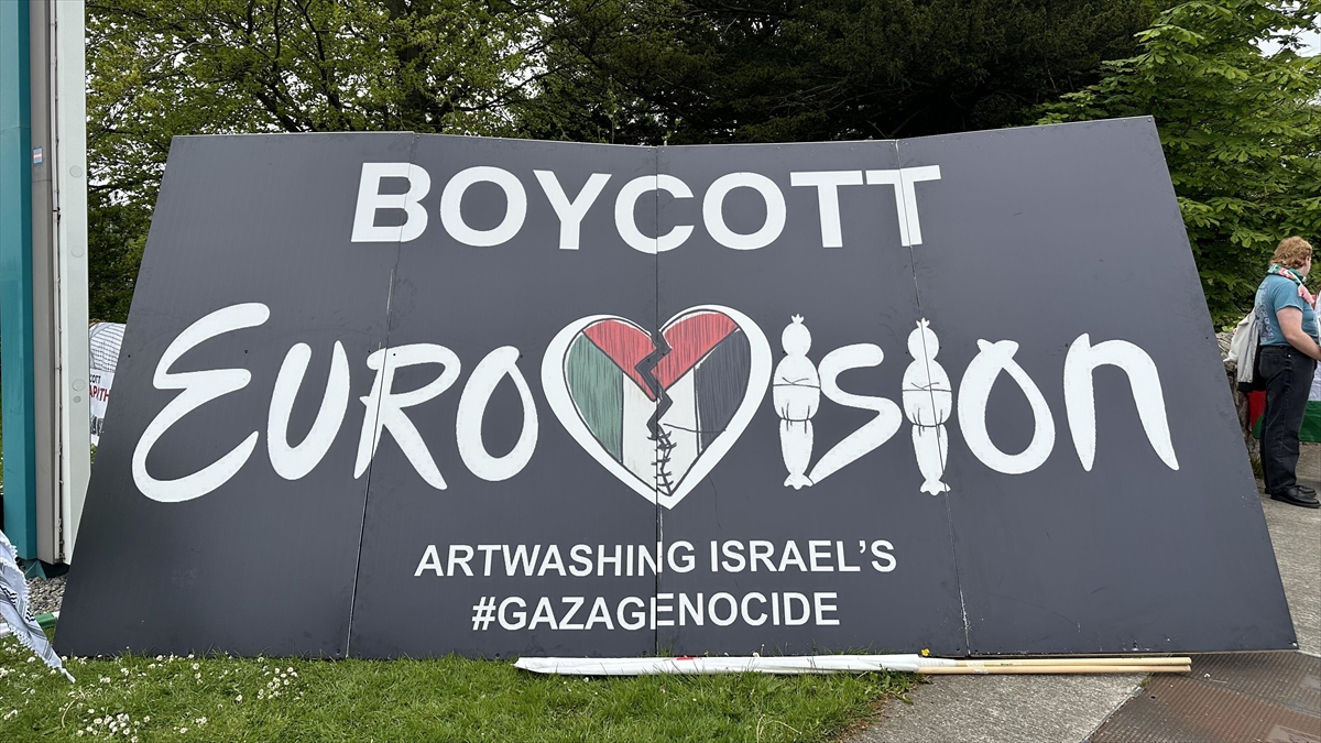 İrlanda'da Eurovision'u Boykot Çağrısıyla Gösteri Düzenlendi