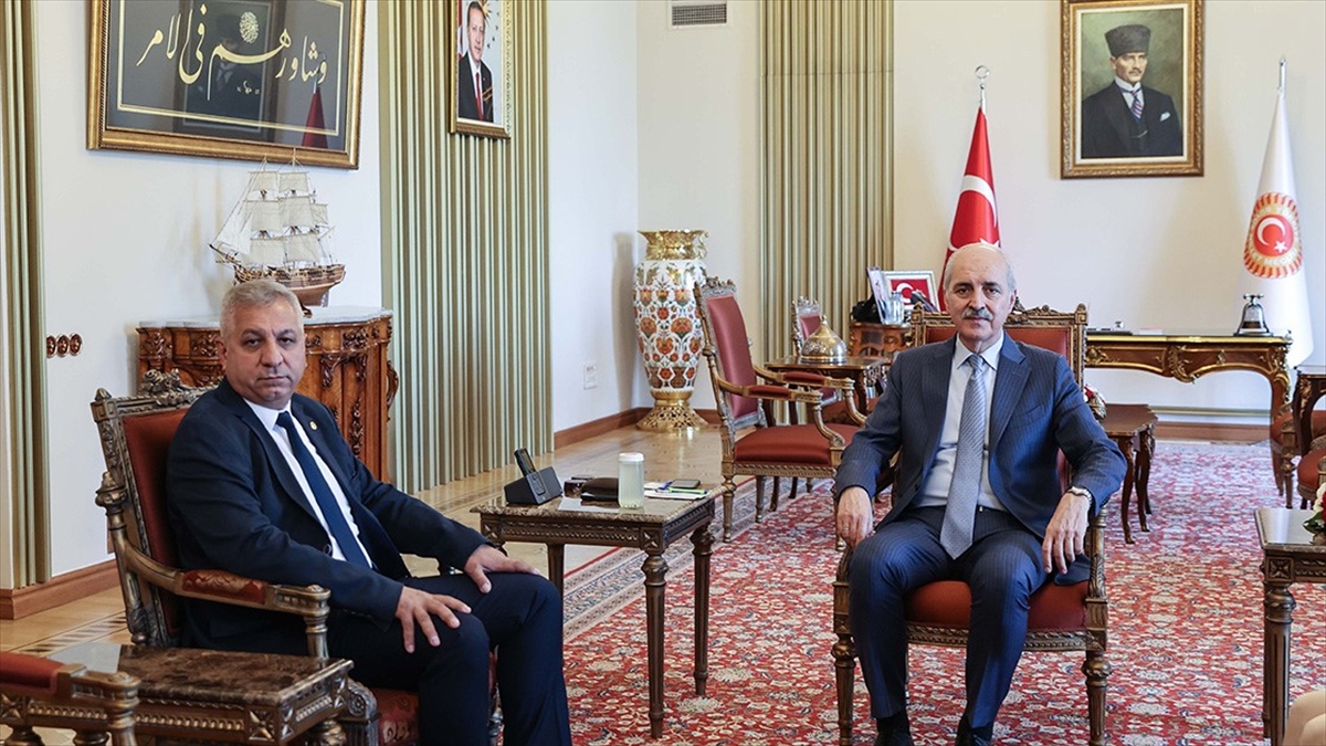 Tbmm Başkanı Numan Kurtulmuş, Emek Partisi Genel Başkanı Aslan'ı Kabul Etti