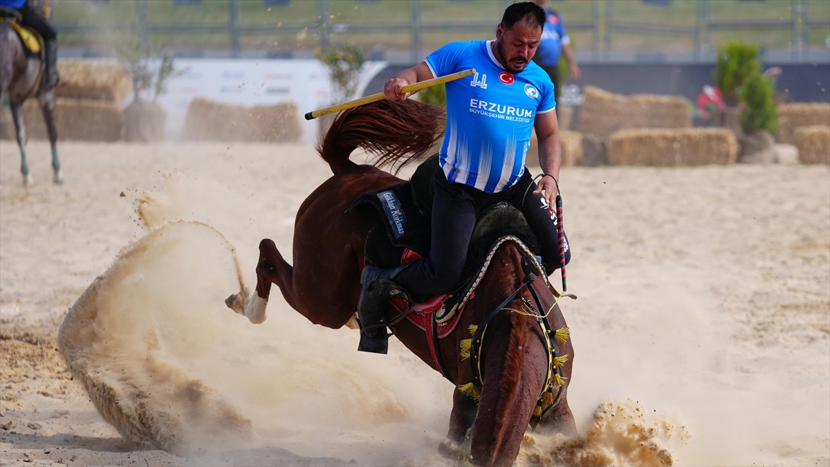6. Etnospor Kültür Festivali'nde Cirit Müsabakaları Büyük İlgi Gördü