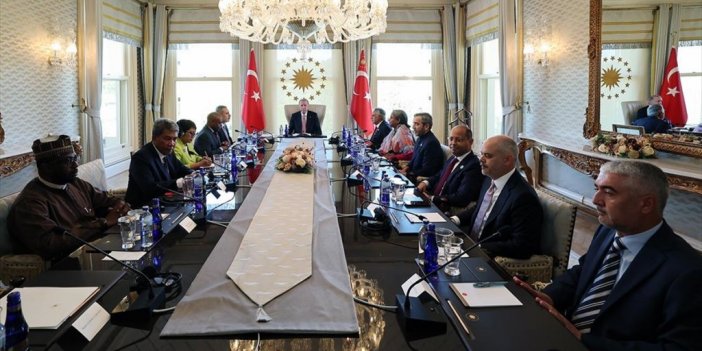 Cumhurbaşkanı Erdoğan, D-8 Ekonomik İşbirliği Teşkilatı Dışişleri Bakanlarını Kabul Etti