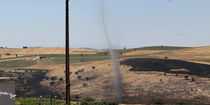 Anız Yangınından Etkilenen Diyarbakır'daki Kırsal Mahallede Hortum Oluştu