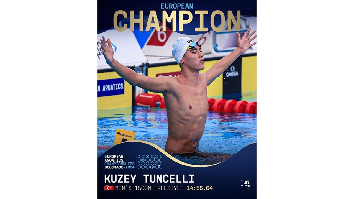Milli Yüzücü Kuzey Tunçelli, Avrupa Şampiyonu Oldu
