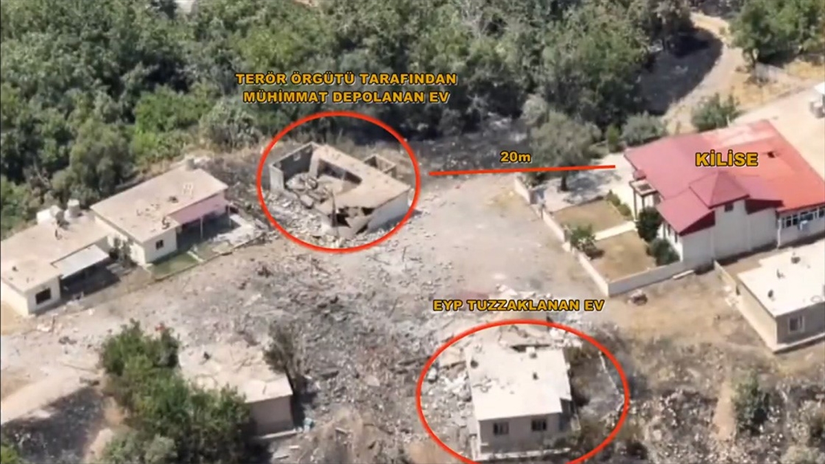 Tsk, Pkk Terör Örgütünün Irak'ın Kuzeyinde Mühimmat Deposuna Dönüştürdüğü Yerleri İmha Ediyor