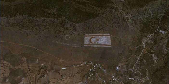 Göktürk-1 Uydusu, Beşparmak Dağları'ndaki Kktc Bayrağını Fotoğrafladı