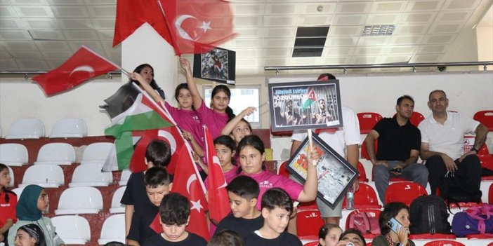 Amasya'da Çocuk Sporculardan Filistin'e Destek