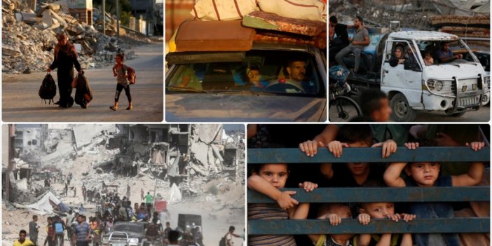 İsrail Bombardımanı Altındaki Gazze'de Yeni Saldırı Endişesiyle Binlerce Kişi Yine Göç Yolunda