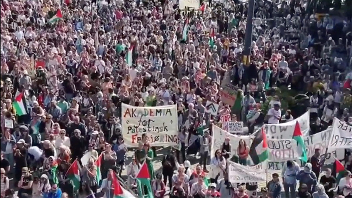 Oslo'da Filistin'e Destek Gösterisi