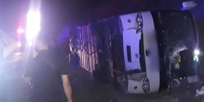 Yolcu otobüsü şarampole devrildi, çok sayıda yaralı var