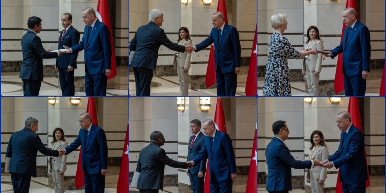 Büyükelçilerden Cumhurbaşkanı Erdoğan'a Güven Mektubu