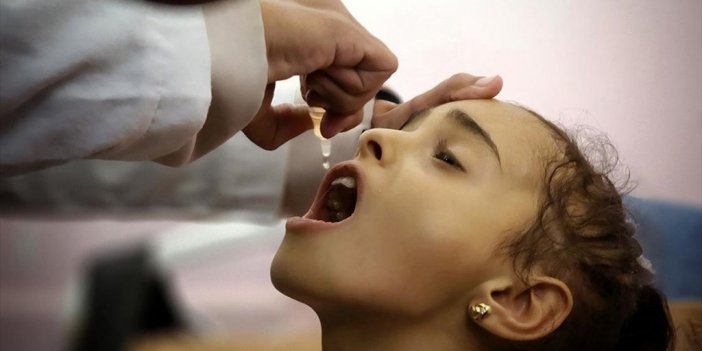 Gazze Şeridi'nin Güneyindeki Han Yunus Kentinde Çocuk Felci Aşısı Kampanyası Başlatıldı