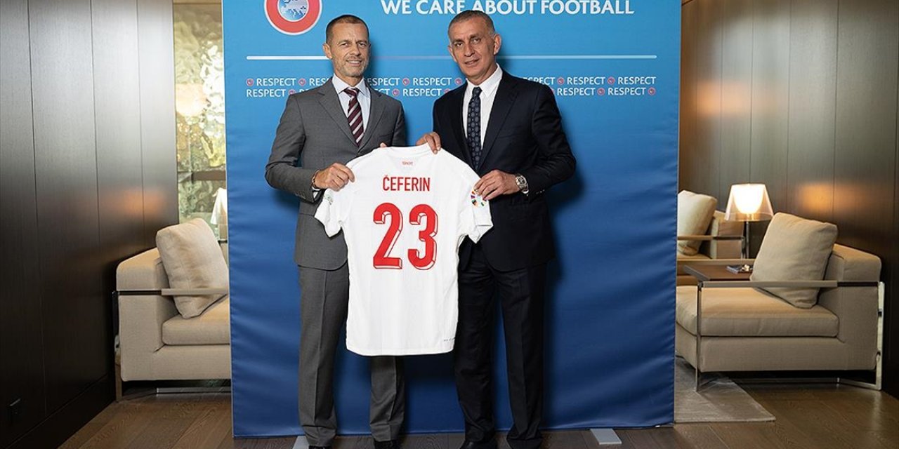 TFF Başkanı Hacıosmanoğlu, UEFA Başkanı Ceferin İle Bir Araya Geldi