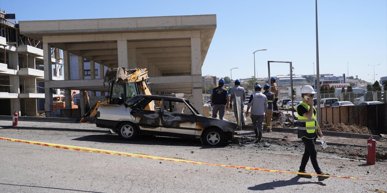 Ankara'da İnşaat Sahasında Alev Alan Doğal Gaz Kaçağı Söndürüldü